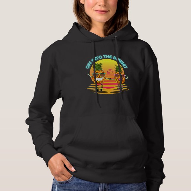 Pineapple w Sunglasses Hoodie (Front)