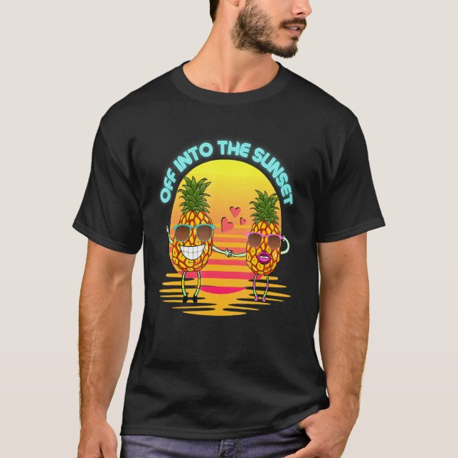 Pineapple w Sunglasses T-Shirt (Front)