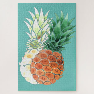 Pineapple, watercolor . jigsaw puzzle