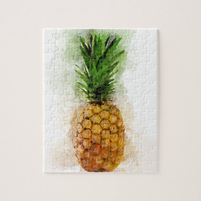 Pineapple Watercolor Jigsaw Puzzle (Vertical)