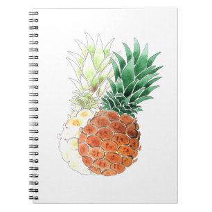 Pineapple, watercolor . notebook