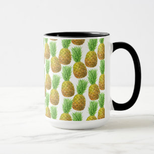 Pineapple watercolor pattern mug