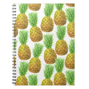 Pineapple watercolor pattern notebook