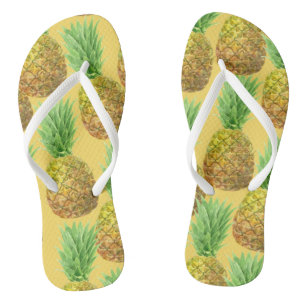 Pineapple watercolor pattern thongs