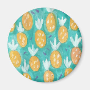 Pineapple Watercolor Print Magnet
