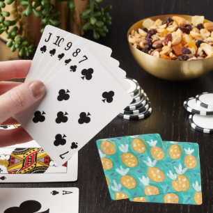 Pineapple Watercolor Print Playing Cards