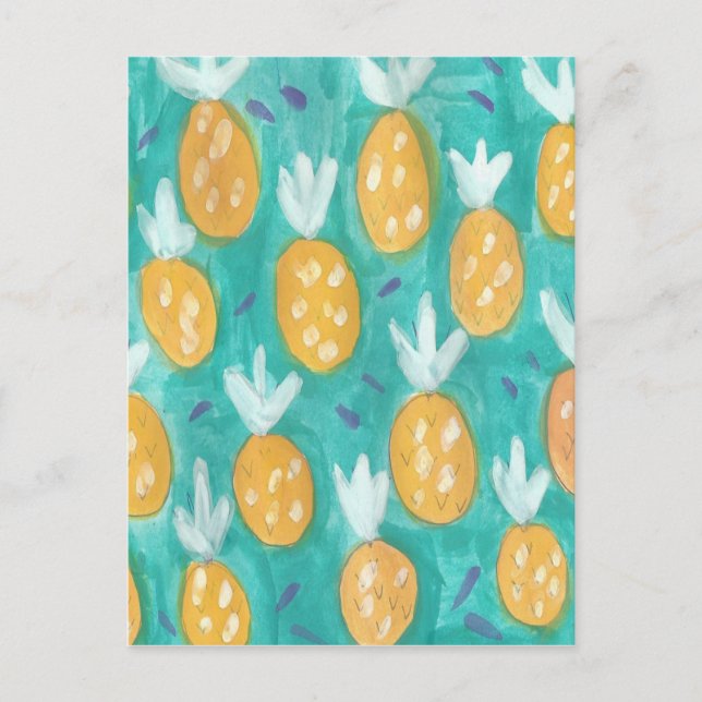 Pineapple Watercolor Print Postcard (Front)