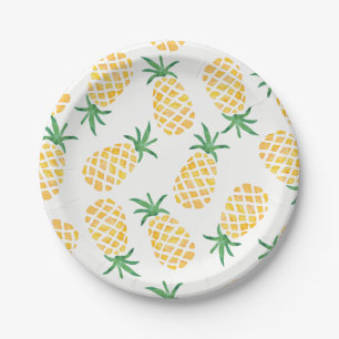Pineapple watercolour party plate