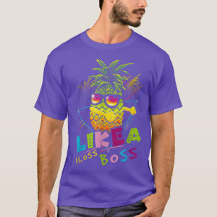 Pineapple Wear Sunglasses Floss Like A Boss Christ T-Shirt