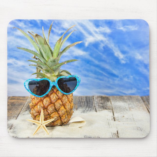 Pineapple Wearing Sunglasses Mouse Pad (Front)