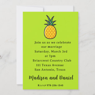 Pineapple Wedding Party Tropical   Invitation