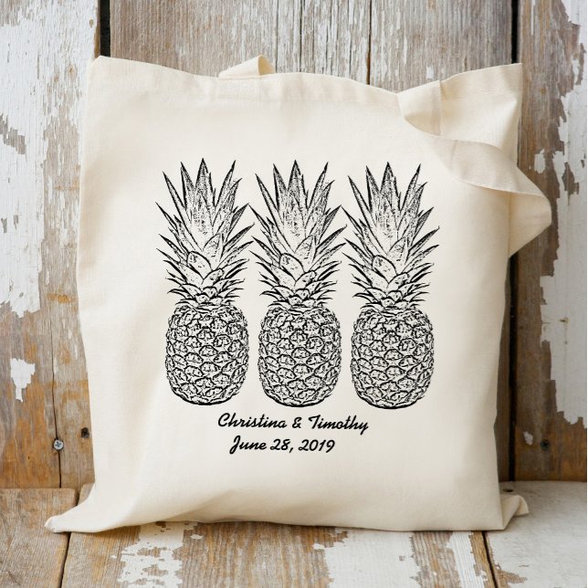 Pineapple Wedding Welcome Bag,Wedding Favour/Gift Tote Bag (Creator Uploaded)
