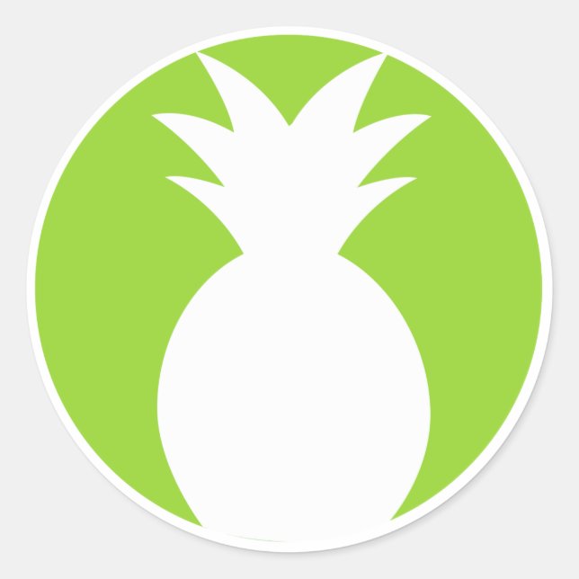 Pineapple Welcome Graphic Classic Round Sticker (Front)