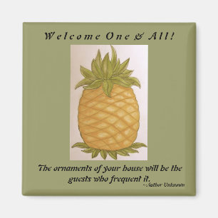 Pineapple Welcome magnet