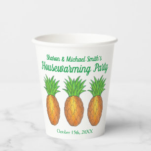 Pineapple Welcome Open House Housewarming Party Paper Cups