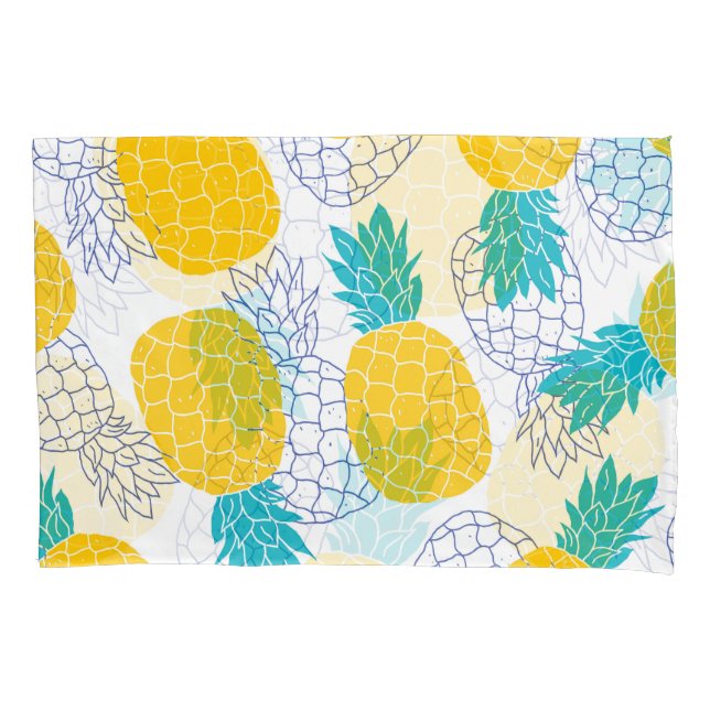 Pineapple white background, seamless pattern. pillowcase (Front)