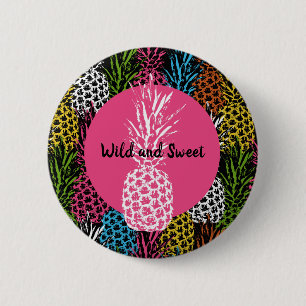 Pineapple Wild and Sweet 6 Cm Round Badge