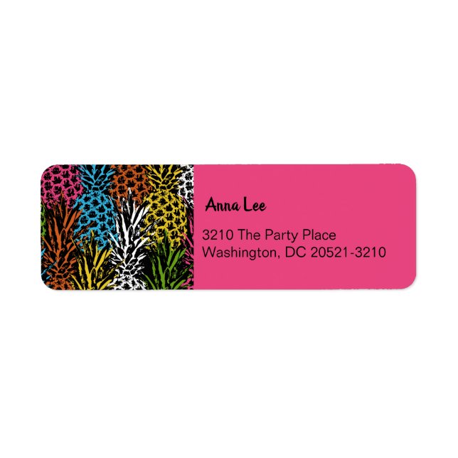 Pineapple Wild and Sweet Return Address Label (Front)