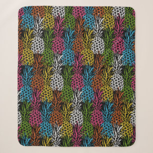 Pineapple Wild and Sweet Sherpa Blanket