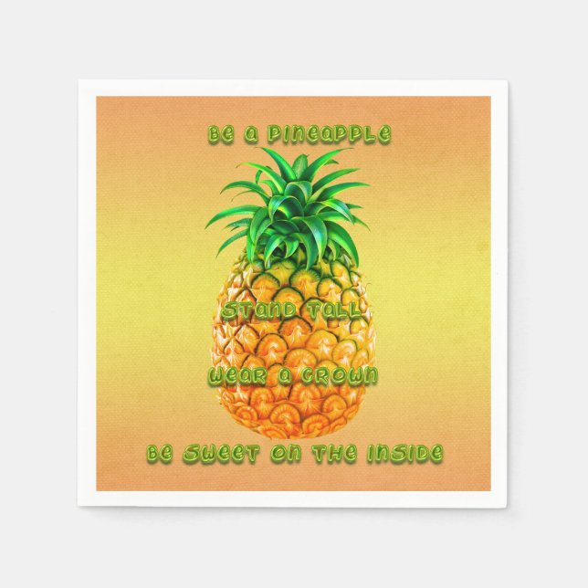 Pineapple Wisdom Napkin (Front)