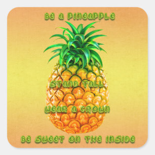 Pineapple Wisdom Square Sticker