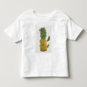 Pineapple with caterpillar and butterflies (hand-c toddler T-Shirt