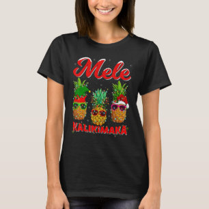 Pineapple Xmas Lights Mele Kalikimaka Pineapple Ch T-Shirt