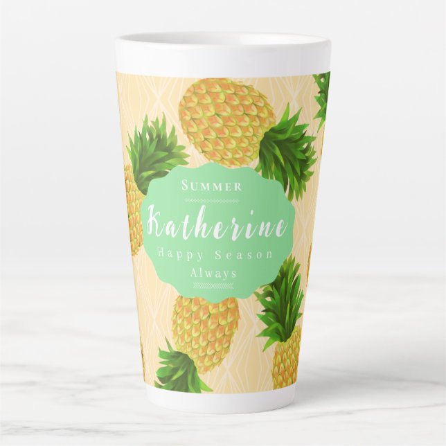 Pineapple Yellow Latte Mug (Front)