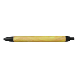 Pineapple Yellow Swirl Black Ink Pen