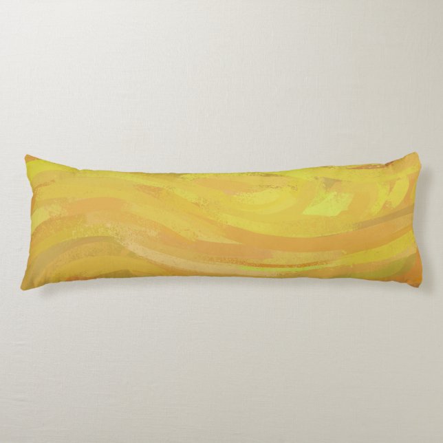 Pineapple Yellow Swirl Body Cushion (Front)