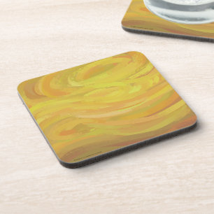 Pineapple Yellow Swirl Coaster
