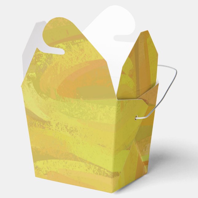 Pineapple Yellow Swirl Favour Box (Opened)