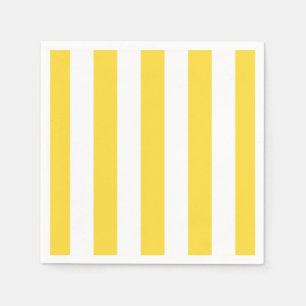 Pineapple Yellow White XL Stripes Pattern Napkin