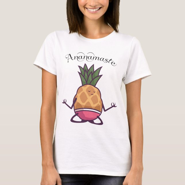 pineapple yoga namaste workout T-Shirt (Front)