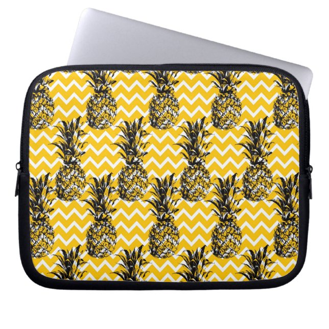 Pineapple Zigzags Laptop Sleeve (Front)