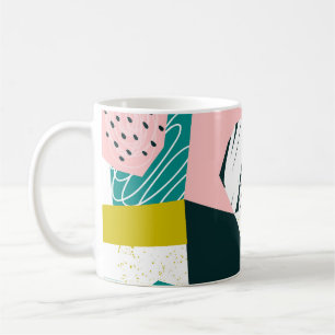 Pineapples Abstract: Colorful Seamless Patchwork Coffee Mug