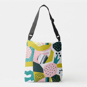 Pineapples Abstract: Colourful Seamless Patchwork Crossbody Bag