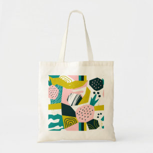 Pineapples Abstract: Colourful Seamless Patchwork Tote Bag
