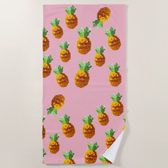 Pineapples Beach Towel (Front)