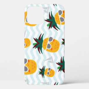 Pineapples, boat: cute ocean pattern. iPhone 12 case