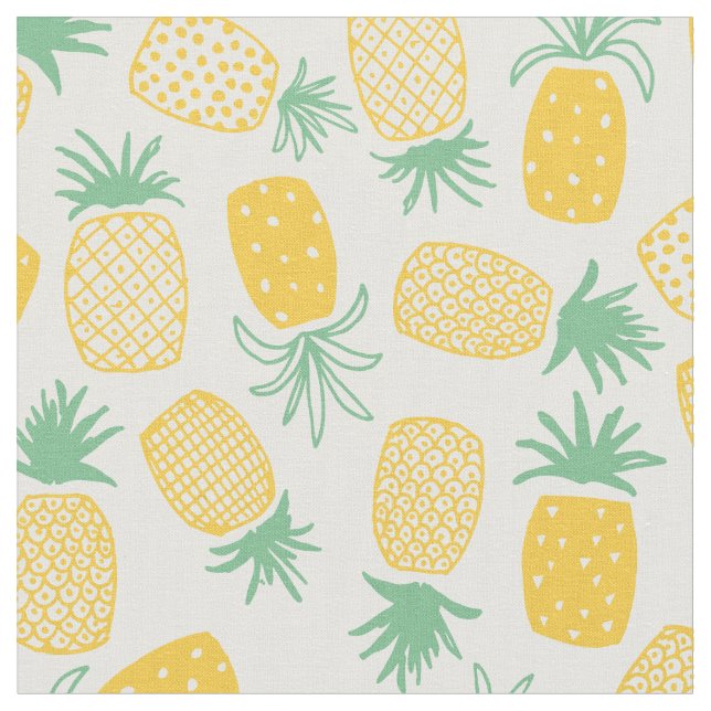Pineapples Fabric (Close Up)