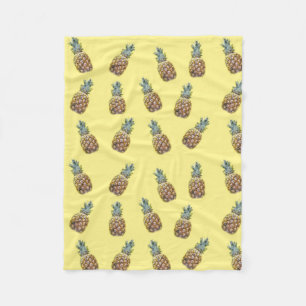 Pineapples Fruit Pattern    Fleece Blanket