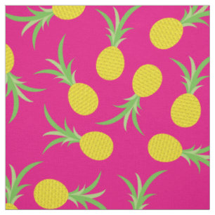 Pineapples Fruit Tropical Kid Cute Pink Girls Fabric