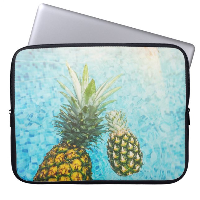 Pineapples in Swimming Pool Laptop Sleeve (Front)