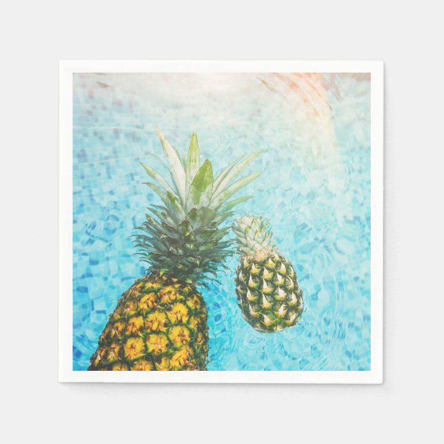 Pineapples in Swimming Pool Napkin (Front)