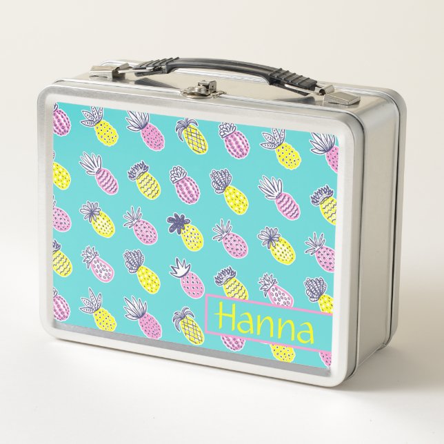 Pineapples  metal lunch box (Front)