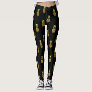 Pineapples on black leggings