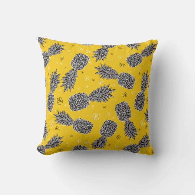 Pineapples On Gold Cushion (Front)