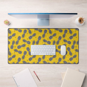 Pineapples On Gold Desk Mat