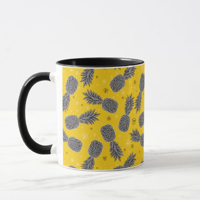 Pineapples On Gold Mug (Left)